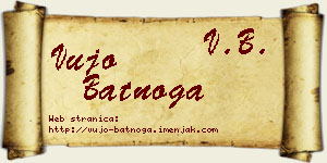 Vujo Batnoga vizit kartica